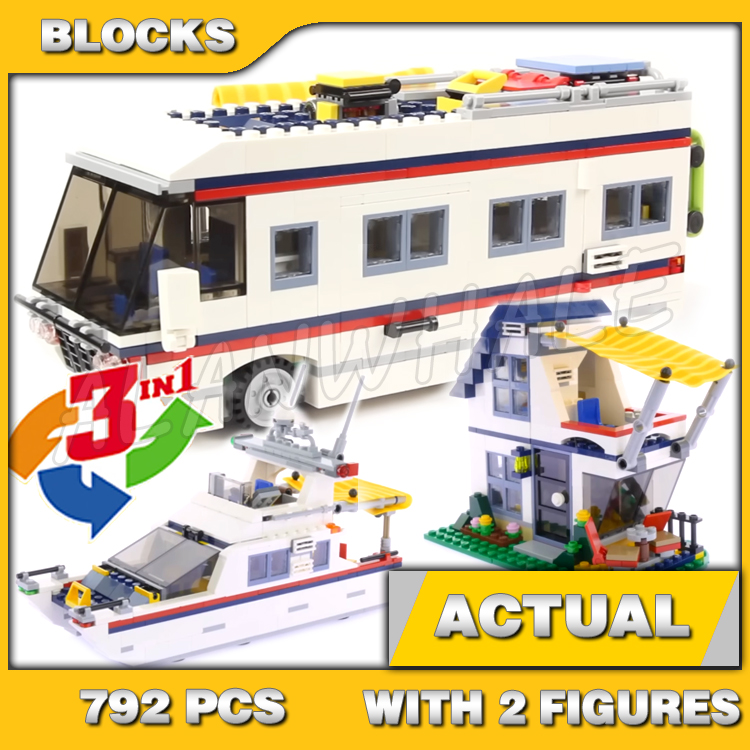Model Kit Yacht - 792 stks 3in1 Creatieve Vakantie Uitstapjes